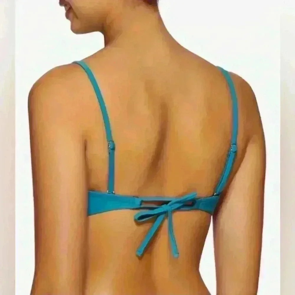 Hula‎ Honey NWT Women’s Bandeau Stretch Fringe Bathing Swimsuit Top Size M